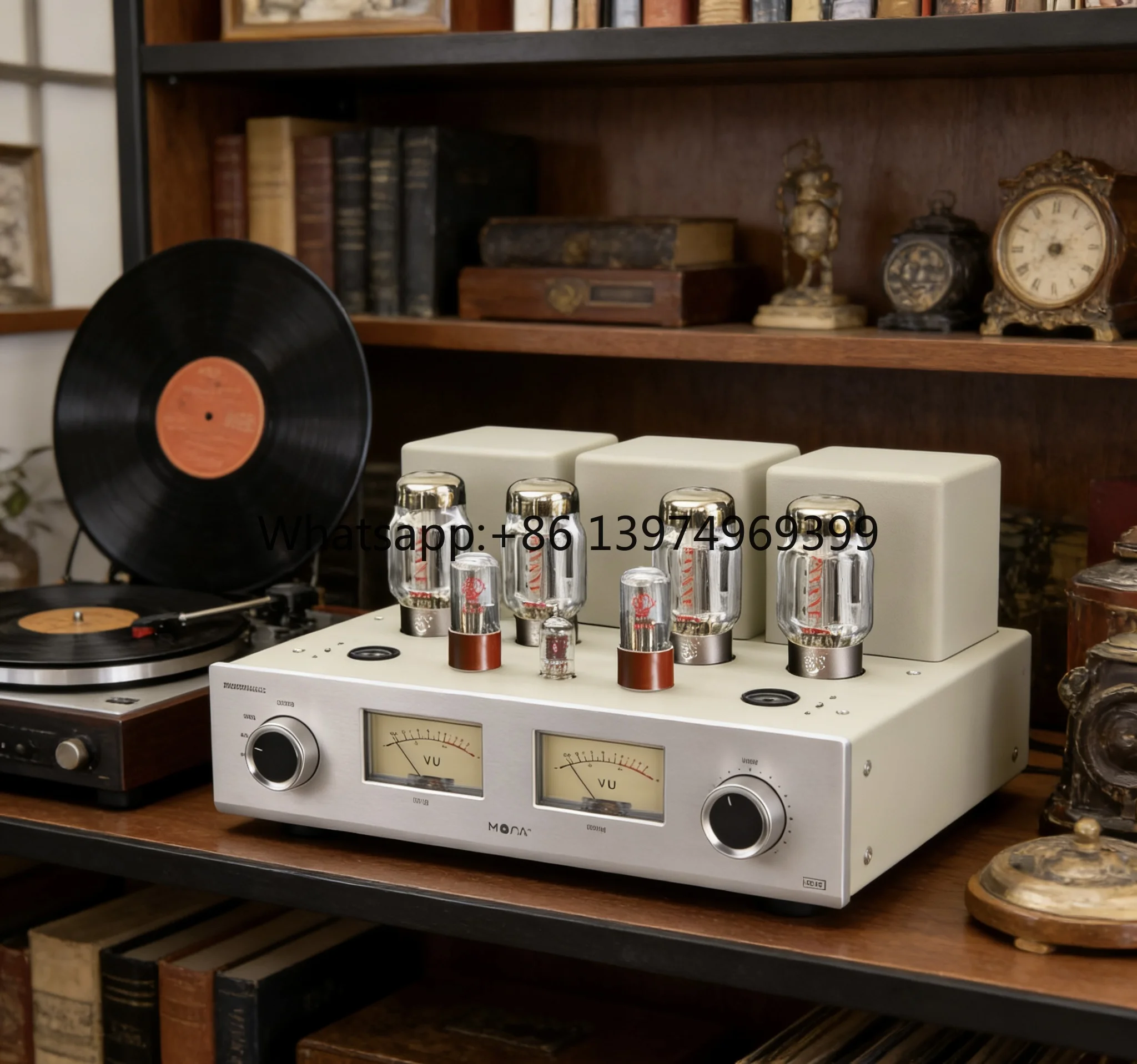 56W High-End MONA KT88 Single-Ended Tube Amplifier, 2.0 Channel HiFi Audio System, Handcrafted Metal Chassis for Pristine Sound