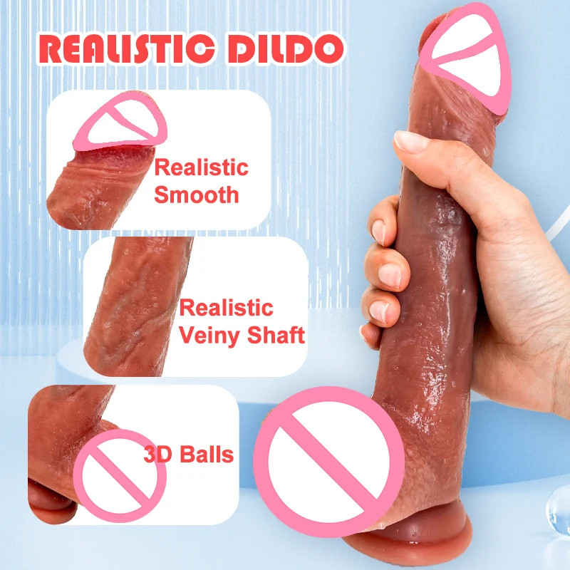 Penis Dildo Realistic Telescopic Vibrating Thrusting Female Masturbation With Suction Cup Heating Remote Control Dick For Women