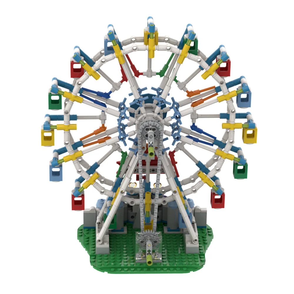 MOC City Ferris Wheel Building Blocks Model Amusement Park Ferris Wheel Creative Assembly Bricks Toys Children Birthday Gifts