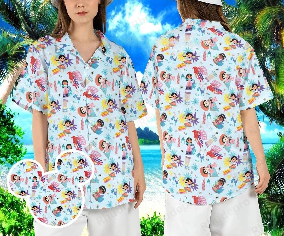 

Disney Princess Halloween Hawaiian Shirt New Fashion Men's And Women's Leisure Beach Short Sleeved Shirt Disney Hawaiian Shirt