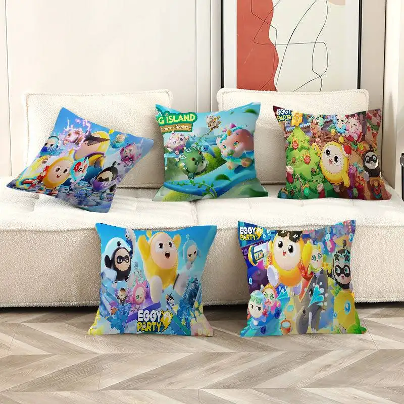 E-Eggy-Party Cartoon Maple Design Cushion Cover Happy Autumn Harvest decor Holiday Decorati Pillow Cover
