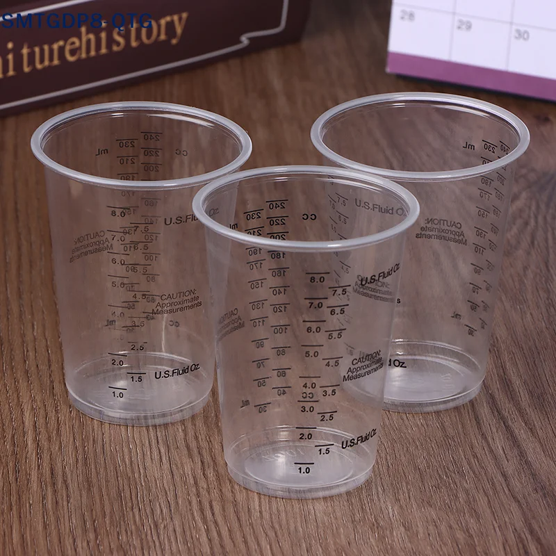 Hot！10Pcs 8OZ Disposable Plastic Measuring Cups For Precise Resin Paint Mixing Cup Plastic Epoxy Resin Mixing Cups