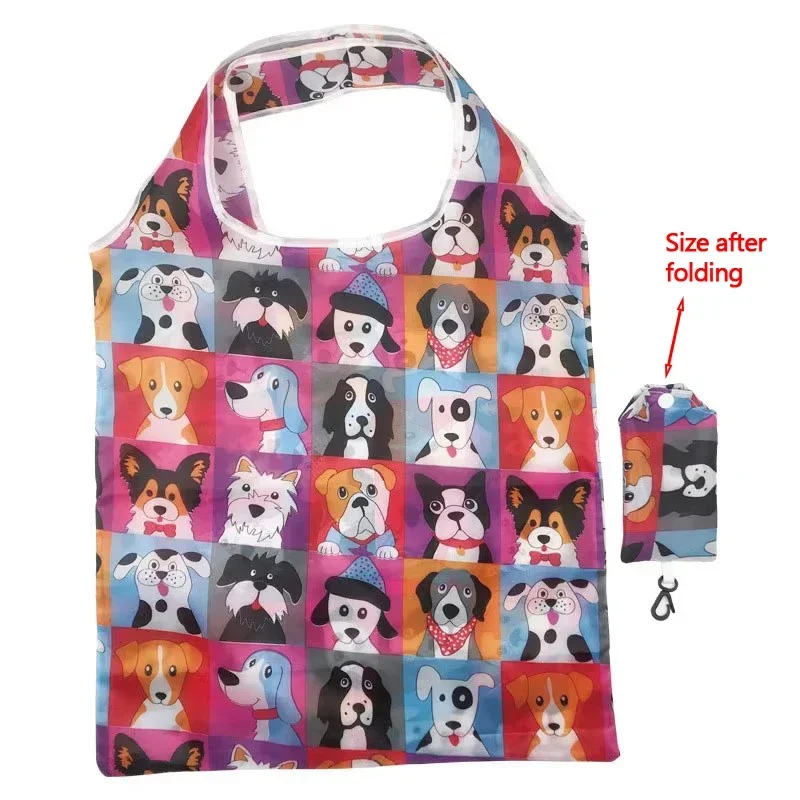 3pc/Lot Foldable Reusable Grocery Bags, Eco-Friendly Nylon Tote, Lightweight & Durable Shopping Carry Bags