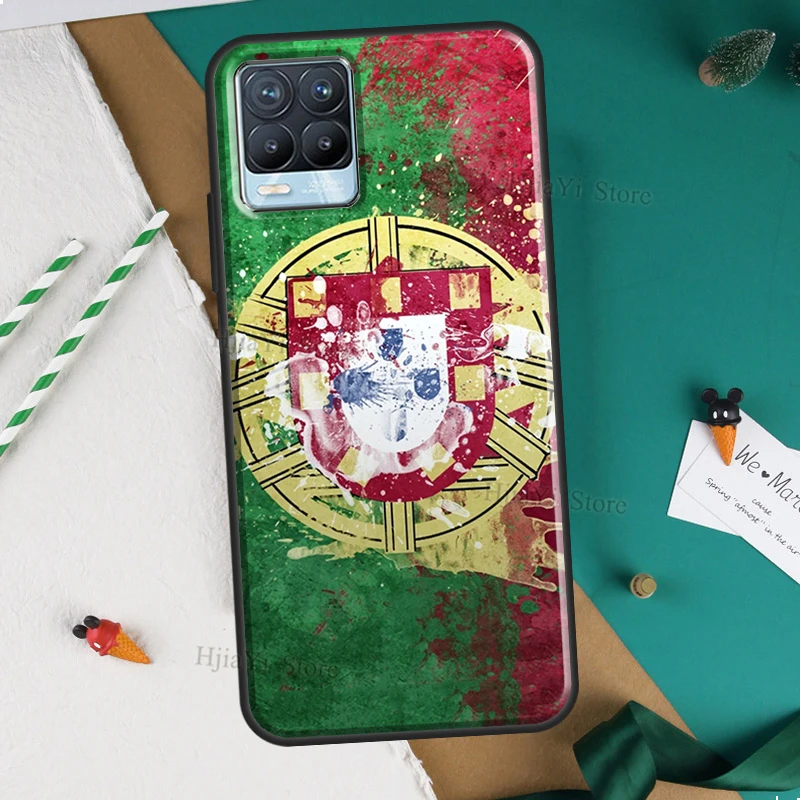 Portugal Flag For Realme C55 C35 C33 C31 C30 C21Y GT Neo 5 10 11 Pro Plus OnePlus 11 10T Nord 2 2T Case