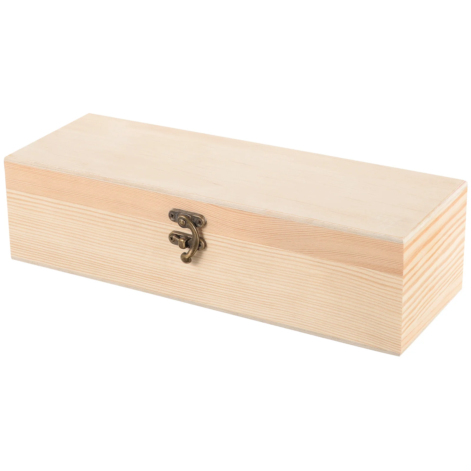 

Mini Wooden Box 4 Slot L Size Unfinished Wood Tea Storage Jewelry Organizer Holder Practical Useful Chic Simple Design
