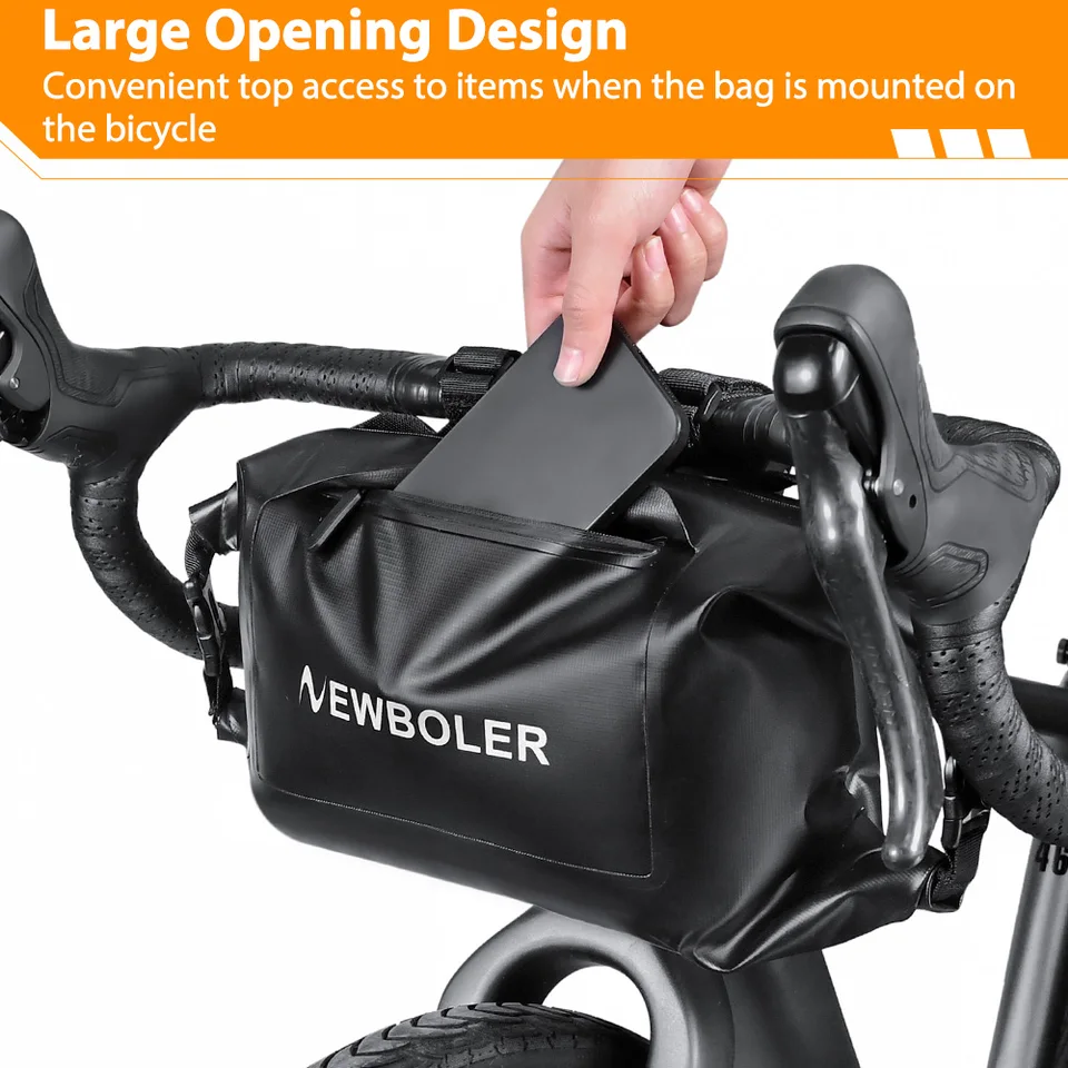 NEWBOLER NEW 7L Bike Front Tube Bag Waterproof Bicycle Handlebar