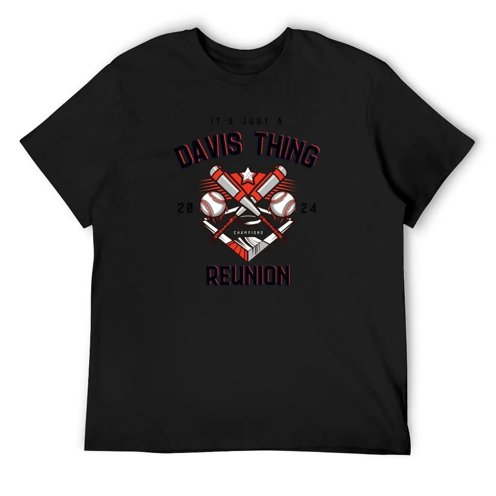 Davis Reunion 2024 -4 dark font T-Shirt oversizeds street wear graphics oversized t shirt big and tall t shirts for men