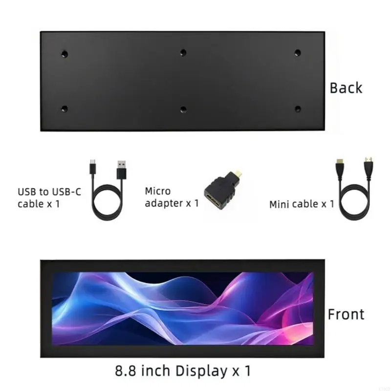 C90F da 8,8 pollici monitoraggio dei tocchi capacitivi per più sistemi schermo secondario
