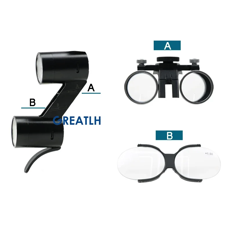 2.5X 3.5X Dental LED Head Light Lamp for Magnification Binocular Loupes 5W Light Dentisit Surgical Headlight Lab Equipment