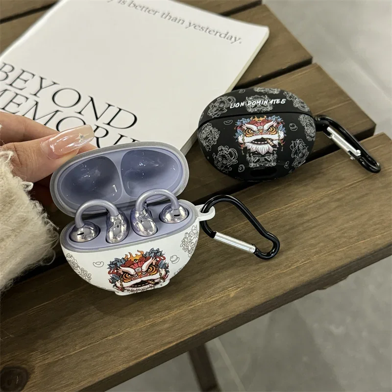 Creative Clip Cover for Huawei Free Clip Case Chinese Style Decoration Earphone Case Huawei Clip Funda Cover Protection Bag