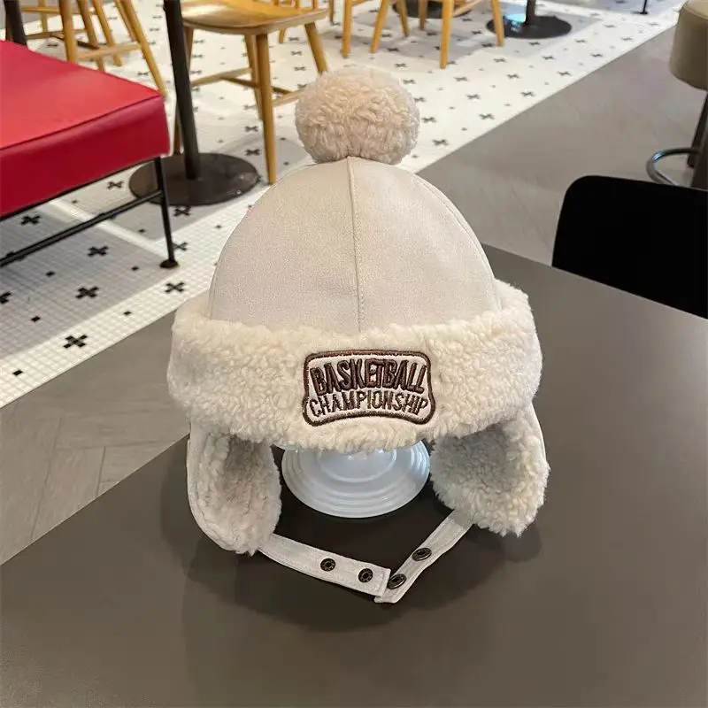 

Creative Windproof Ear Protection Cap Soft Warm Cold-proof Hats Lamb Wool Thicken Lei Feng Hat Ourdoors Winter