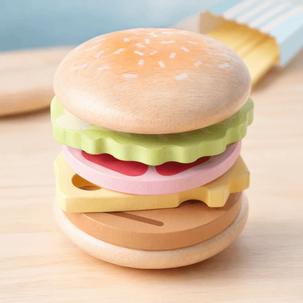 Wooden Material Wooden Kitchen Simulation Design Desktop Decor Pretend Play Food Creative Shape Role Play Cooking Set