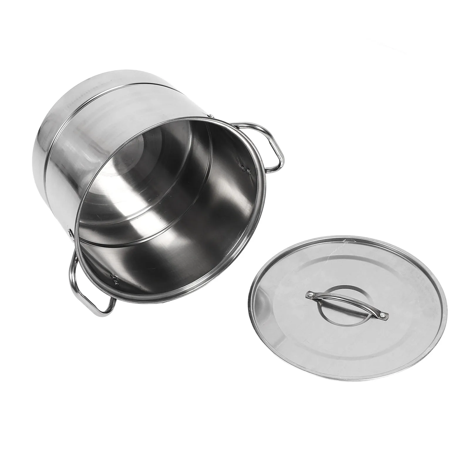 4Pcs Stockpot Set Stainless Steel Large Capacity Versatile Cooking Soup Stock Pot with Lid for Home Kitchen