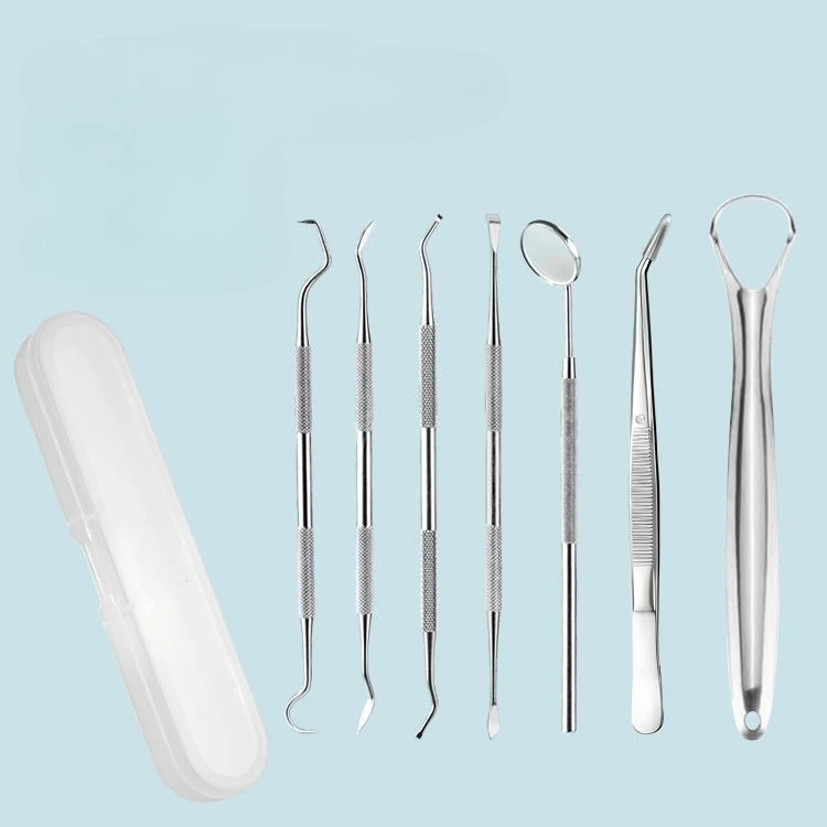 3/4/5/6/7 قطعة أدوات طبيب الأسنان المهنية الفولاذ المقاوم للصدأ الجير مزيل مسواك البلاك مكشطة تنظيف الأسنان عدة طب الأسنان #5