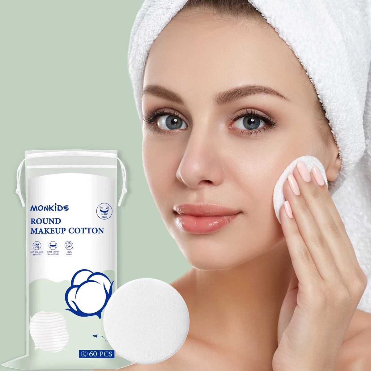 60/120/180 Pcs of Makeup Remover Towel, An Ideal Tool for Cleaning and Removing Makeup from Thickened Face.