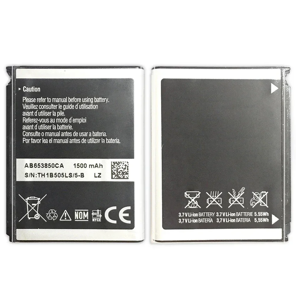 Bateria do telefone móvel para samsung nexus s i900 omnia SGH-i900 SGH-i908 i9020 t939 m900 momento i220 SGH-T939 ab 653850 CA 1500mAh