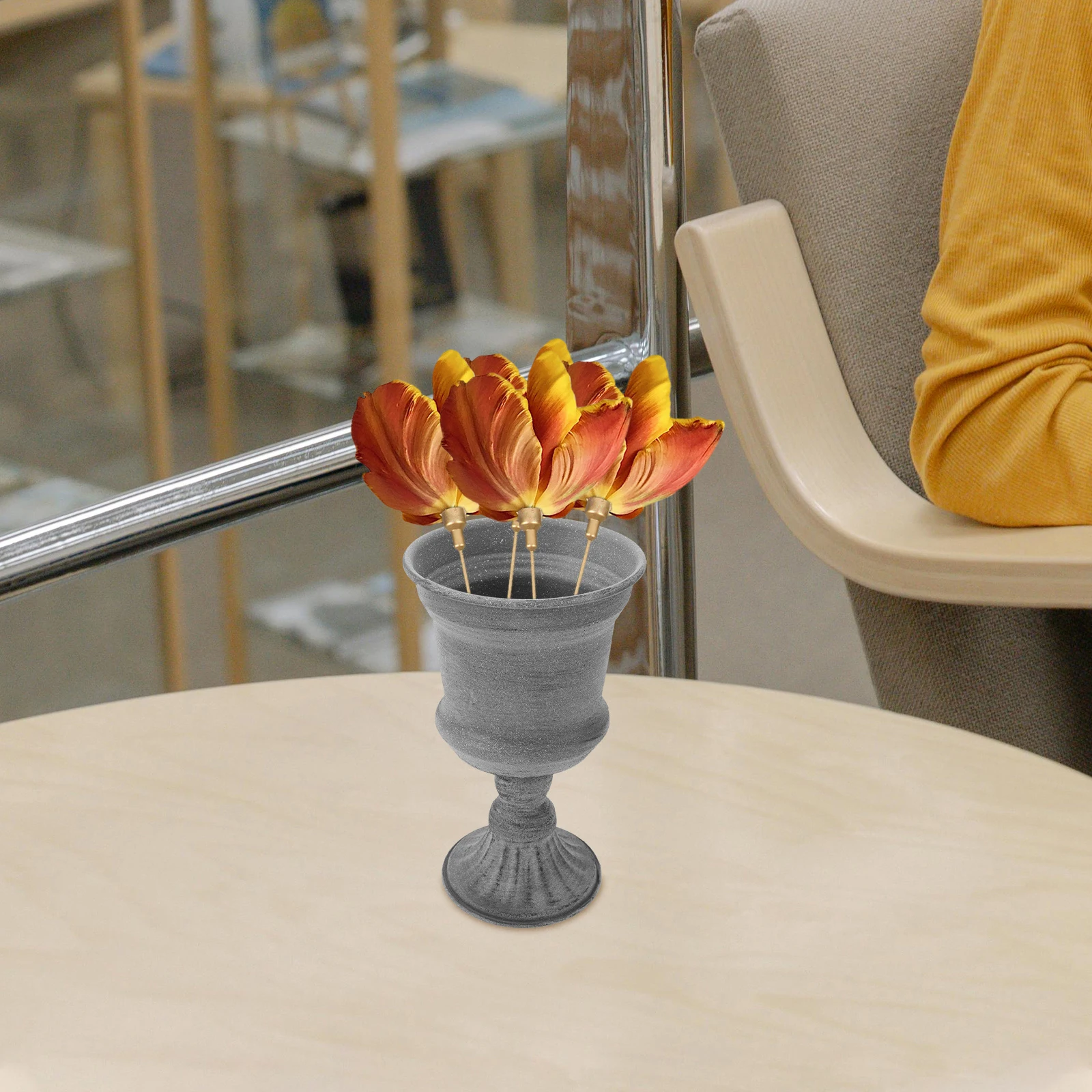 4 pçs caixa de presente rosa haste floral fino acabamento flexível arranjo de flores pólos para diy artesanato artesanal flor artificial