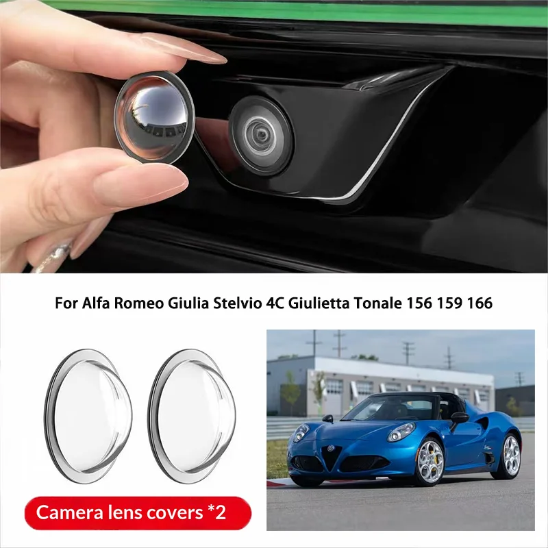 Car camera protective cover lens cover For Alfa Romeo Giulia Stelvio 4C Giulietta Tonale 156 159 166