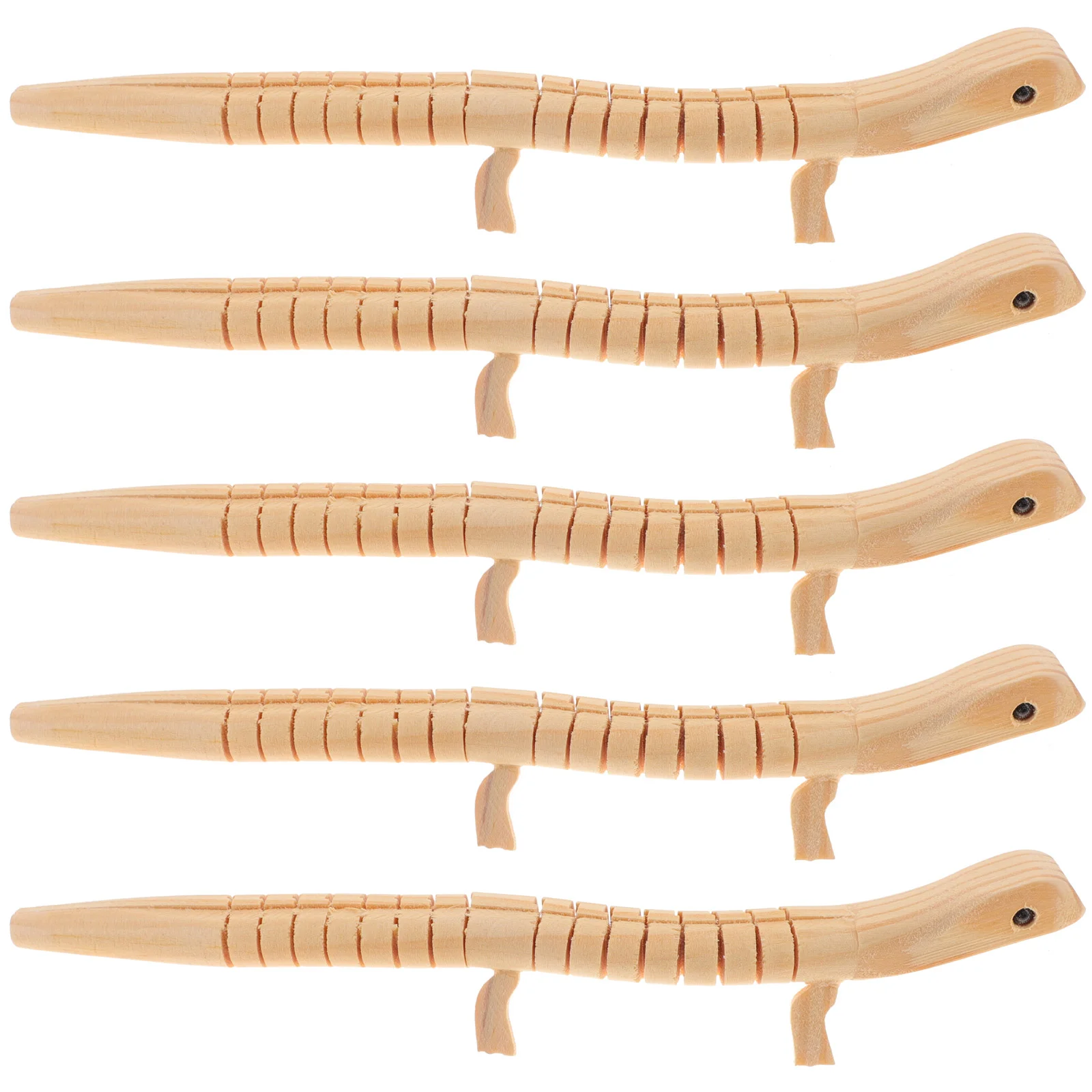 

5 Pcs DIY Wood Lizard Toy Kids Crafts Model Decor Lovely Plaything Blank Wooden Unfinished Learning Baby Manual Realistic