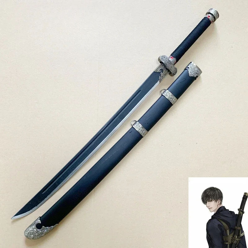 

106cm The Graver Robbers Chronicles Samurai Sword Weapon Ancient Sword Peripheral Black Gold Zhang Qiling Weapon for Cospaly Toy