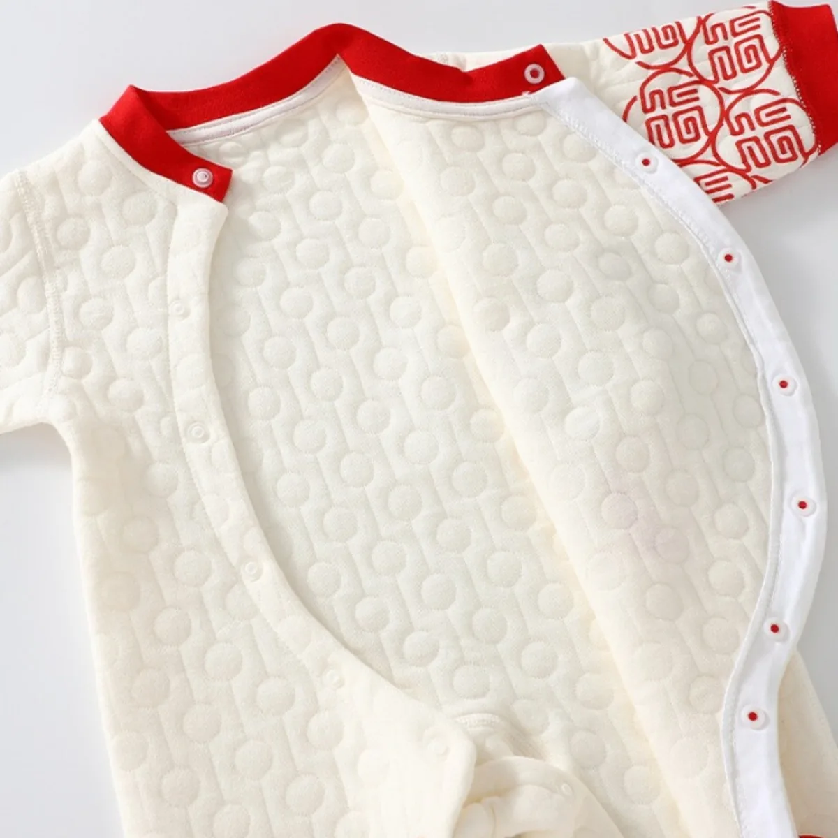 Lucky Lion Baby Romper New Year Cozy Cotton Long Sleeve Jumpsuit Soft Polyester Padded Infant Onesie Unisex 0-18M Autumn Winter 5
