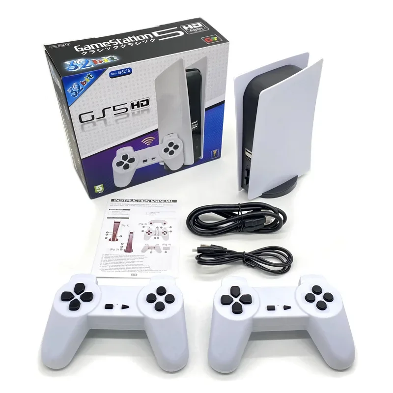 G3215 32bit Retro Video Game Console built-in 200 games For PS5 mini TV Classic Games Station wireless gamepad HD output