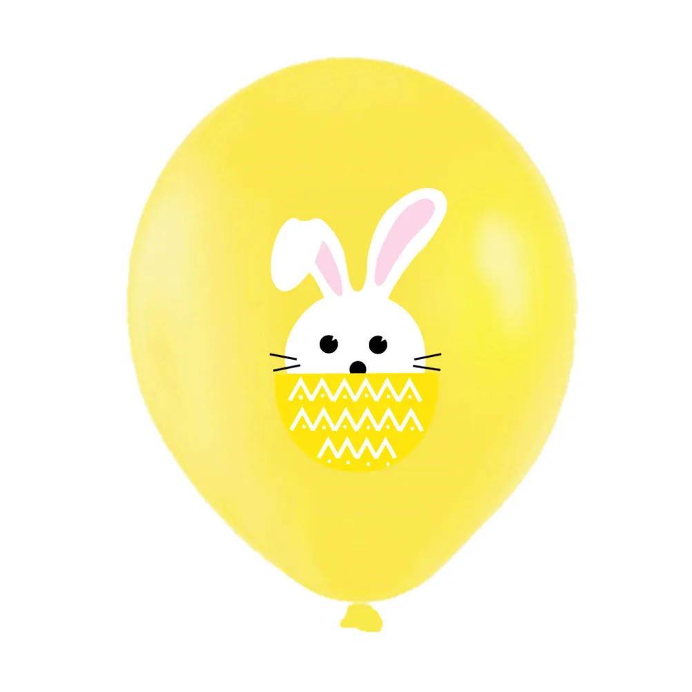 

25Pcs Easter Balloons Cartoon Rabbit Printed Durable Latex Balloons for Birthday Party Banquet Festive Decorations