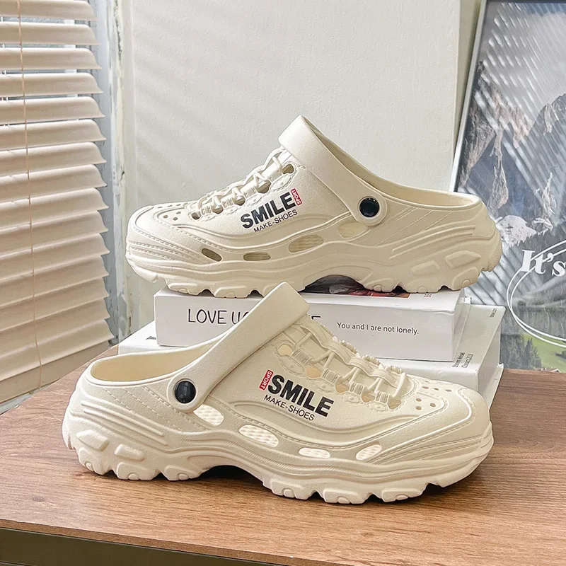 

Новые мужские модные сандалии, износостойкие модные цельные формованные туфли в парном стиле, 2025 Homme Zapatos, нескользящая обувь на толстой подошве