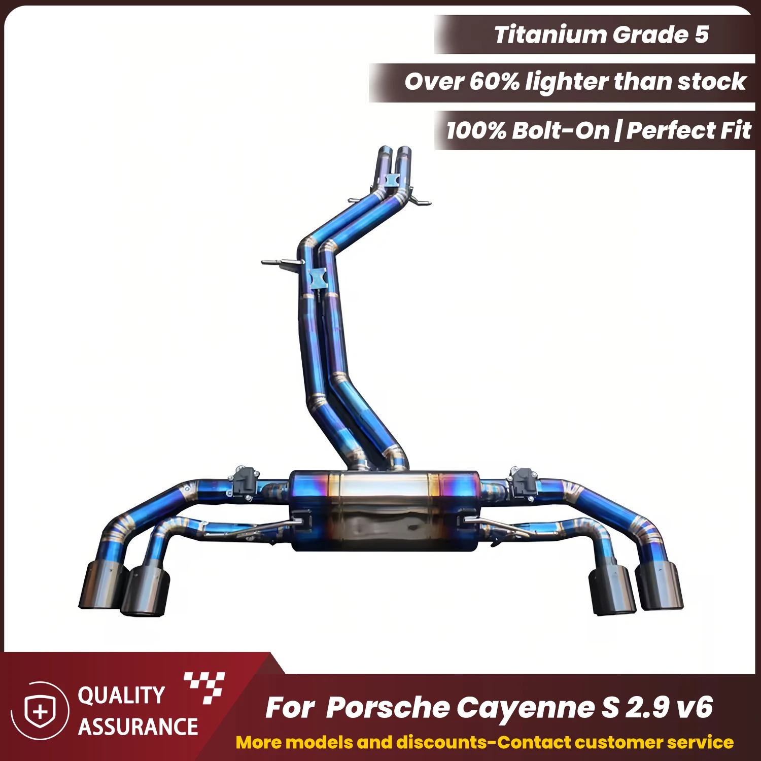 

Performance Boost ECCF Titanium Catback Exhaust for Porsche cayenne s 2.9 v6