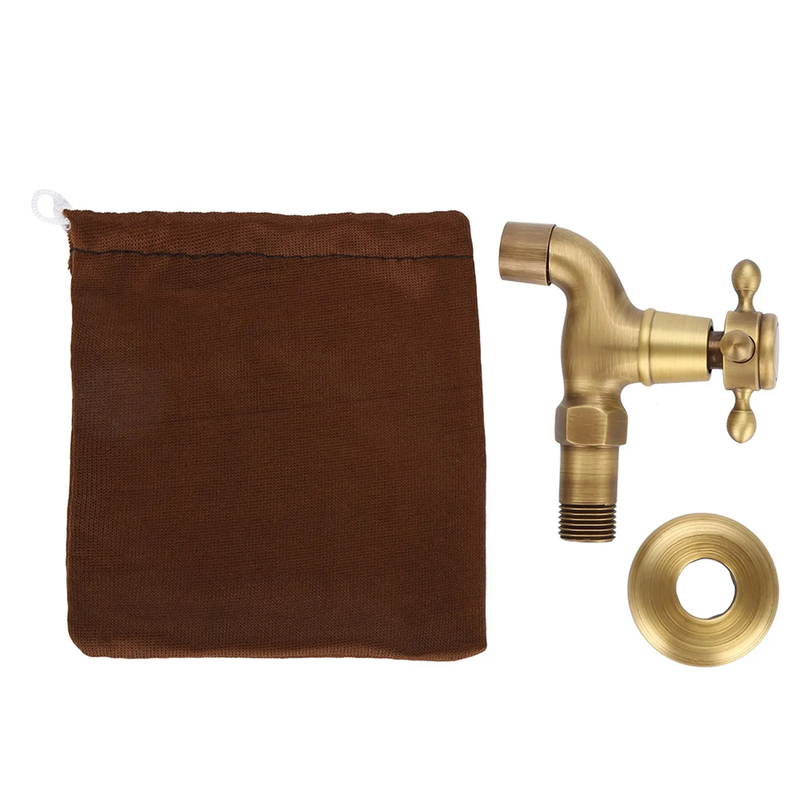 Kraan Wandgemonteerde kraan Vintage messing kraan Enkel koudwaterkraan voor aanrecht Mop Pool