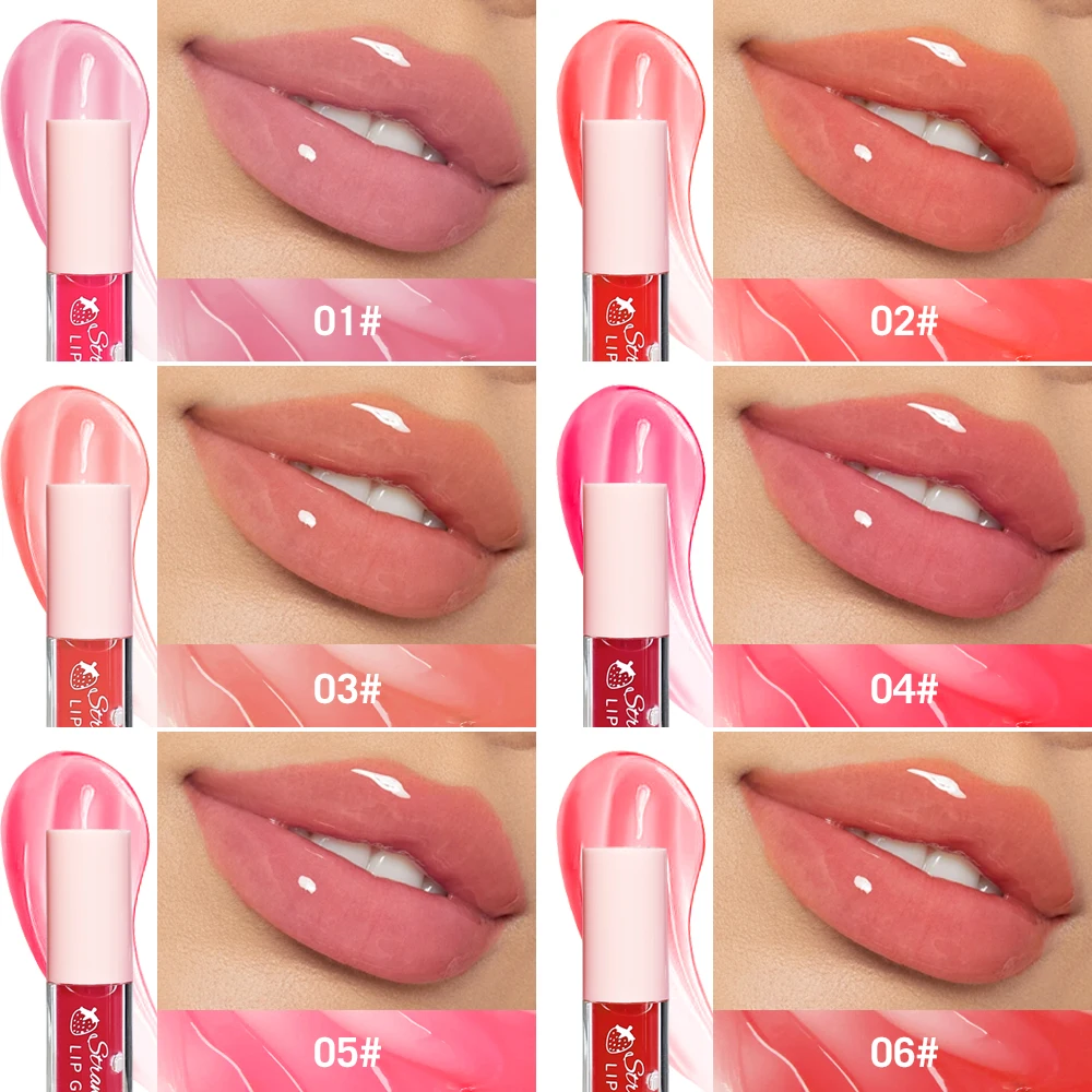 6 Stück weiche, leuchtende, feuchtigkeitsspendende Textur, langanhaltender, feuchtigkeitsspendender, pigmentierter Lipgloss, natürliches Schimmer-Finish, Geschenk für Frauen