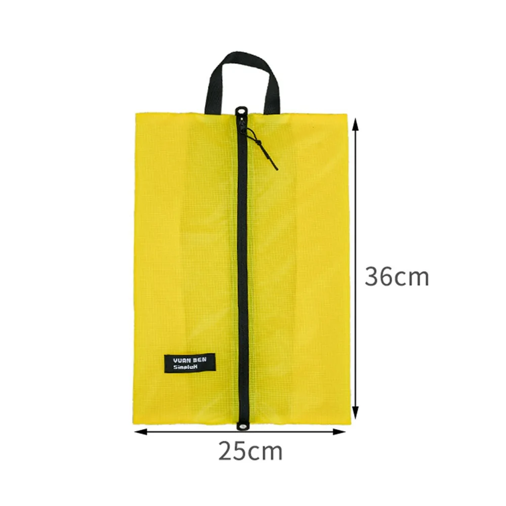 

Silicone-coated Luggage Storage Bag Multifunctional Yellow Orange Travel Organizer Bag Zipper Bag High-Capacity