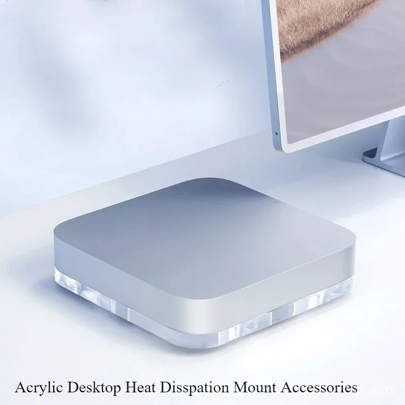 

Transparent Dustproof Laptop Holder Acrylic Desktop Stand For Mini/Studio Cooling Heat Disspation Accessories