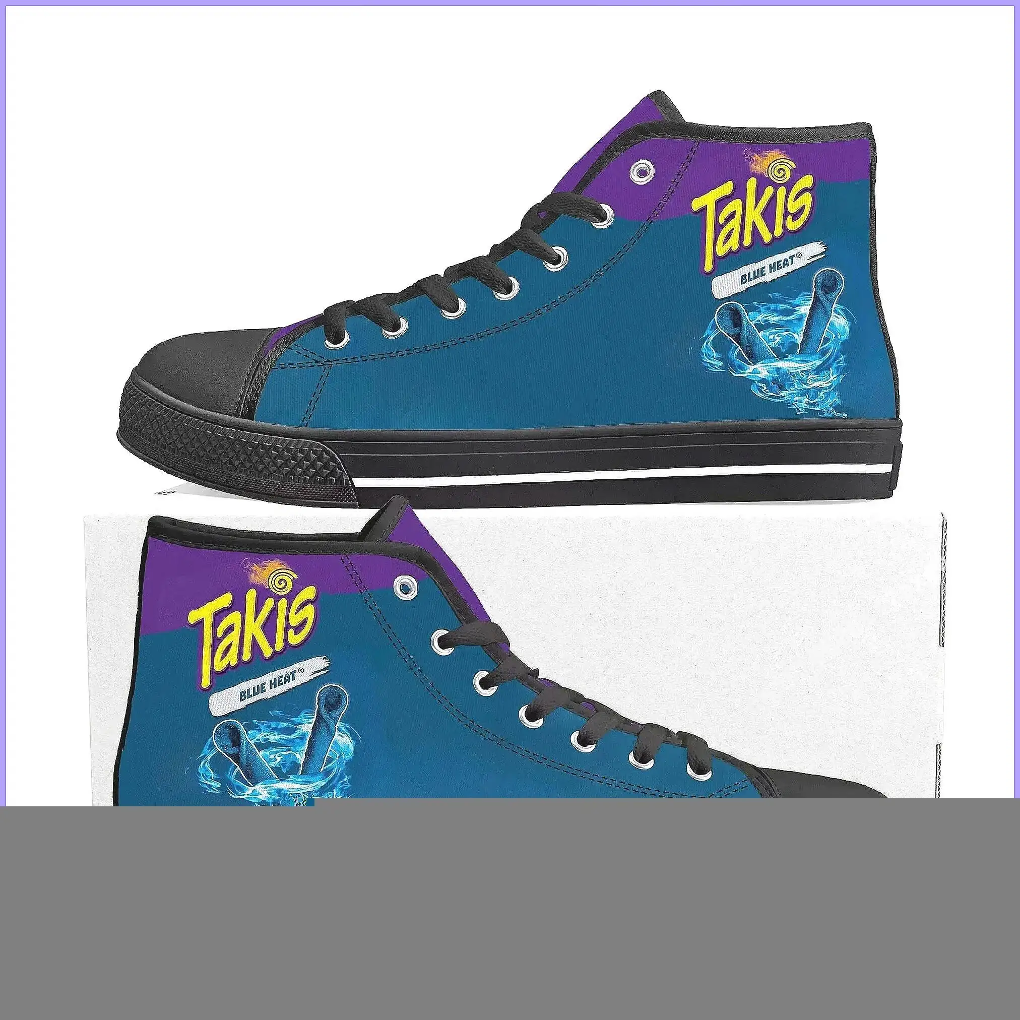 Takis-Inspired Custom Canvas Sneakers For Men & Women, Funny Food Design Casual High-Top Couple Shoes