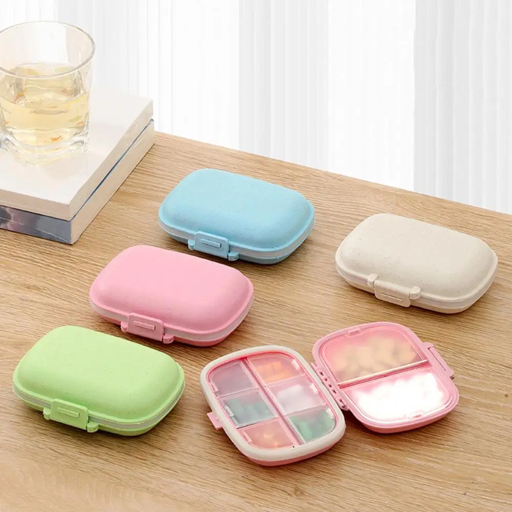 Portable Pill Box Capacity Pill Organizer Box Multi-compartment Tablet Storage Case Portable Dustproof Compact Medicine