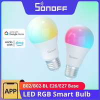 SONOFF B02/B05 Wi-Fi Smart LED Bulb Dimmable Bluetooth Pairing Multi Color Ajustable Group Voice Control via eWeLink Alexa