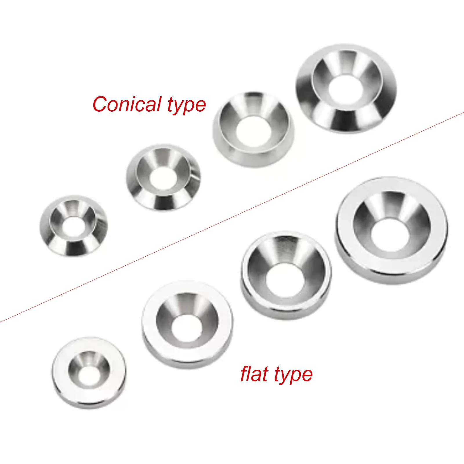 5/10Pcs 304 Stainless Steel Countersunk Solid Sink Washer Concave-Convex Decorative Gasket Fish Eye Shim M3 M4 M5 M6 M8 M10
