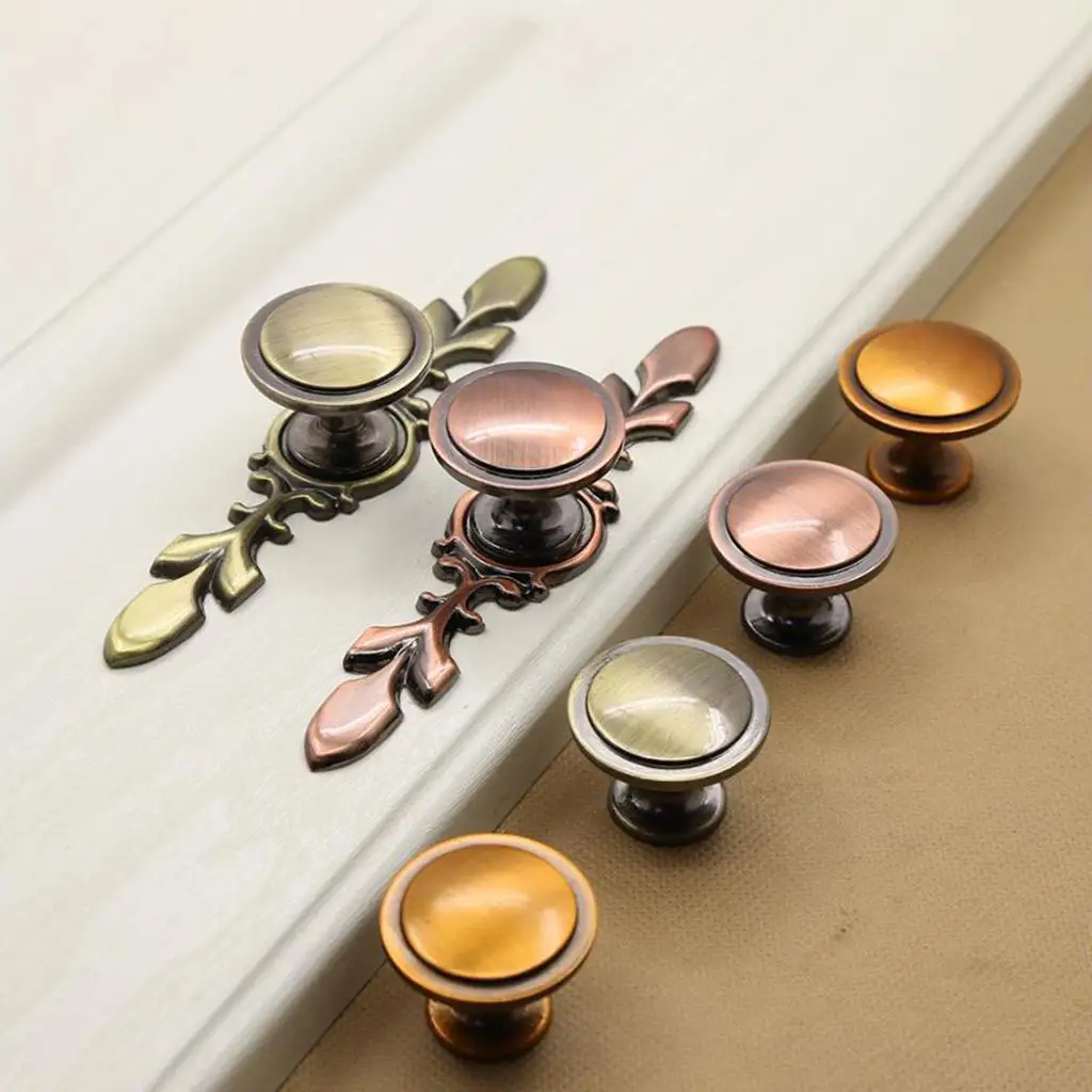 Zinc Alloy Bronze Wardrobe Cabinet handle for door Knob Drawer Pull Handle