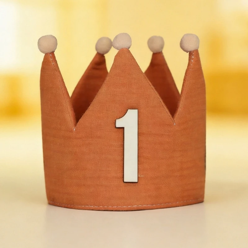 1St Birthday Decoration First Birthday Decoration Set with Crown Hat Highchair Banners Photoshoots Props for Boys Girls M68E