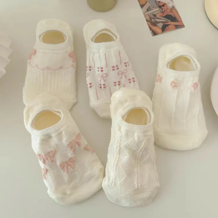 

Sock Summer Women's Cotton Invisible Lovely Cute Ins Beauty Simple Japanese Anti-drop Personality Socks Breathable Cartoon