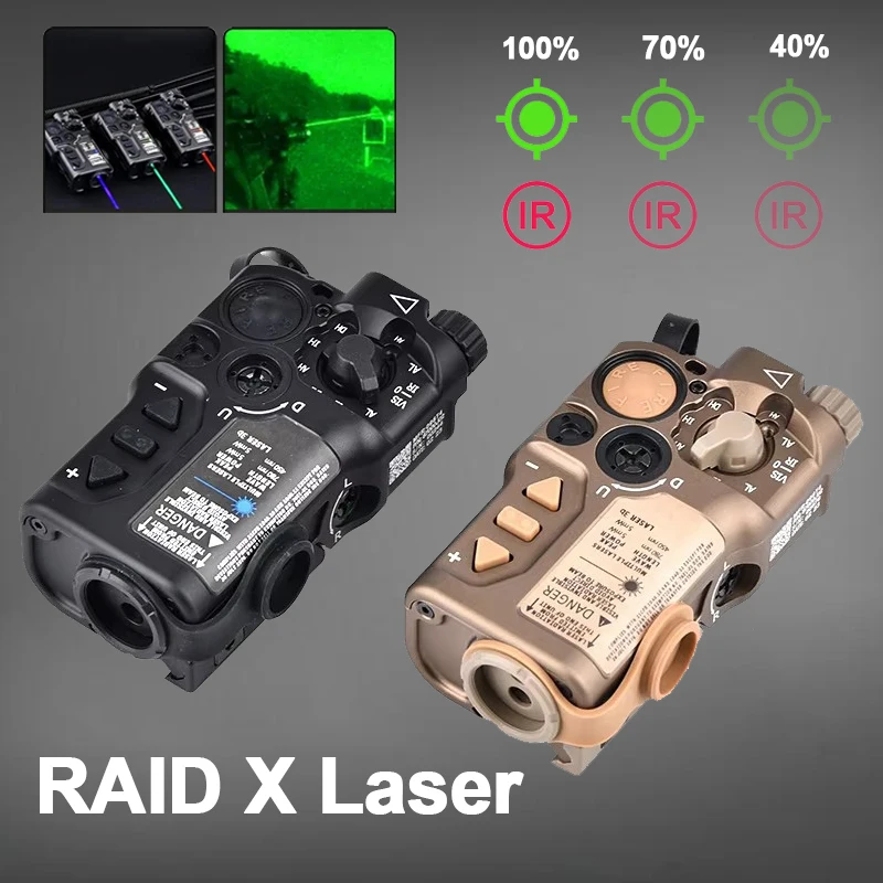 

WADSN Metal RAID X Tacitcal Red Dot Green Blue Laser Sight Night Vision Device Airsoft Accessory Device For 20mm Picatinny Rail