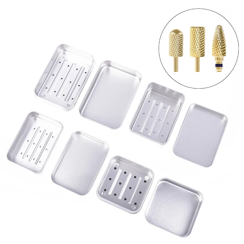 Filterable Nail Art Tools Sterilizer Tray Nail Tool Storage Container Manicure Equipment Cleaner Disinfection Aluminum Box