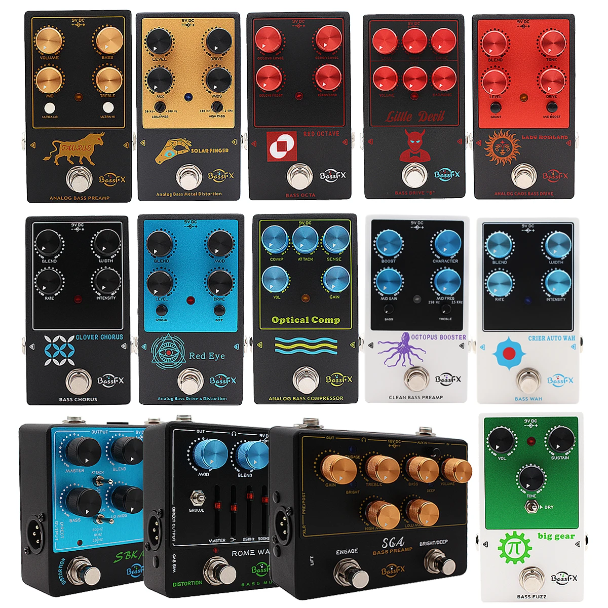 fanmuzk-14-skus-multi-effect-pedal-fx-series-big-gear-clover-chorus-crier-auto-wah-lady-rowland-little-devil-sbk-max