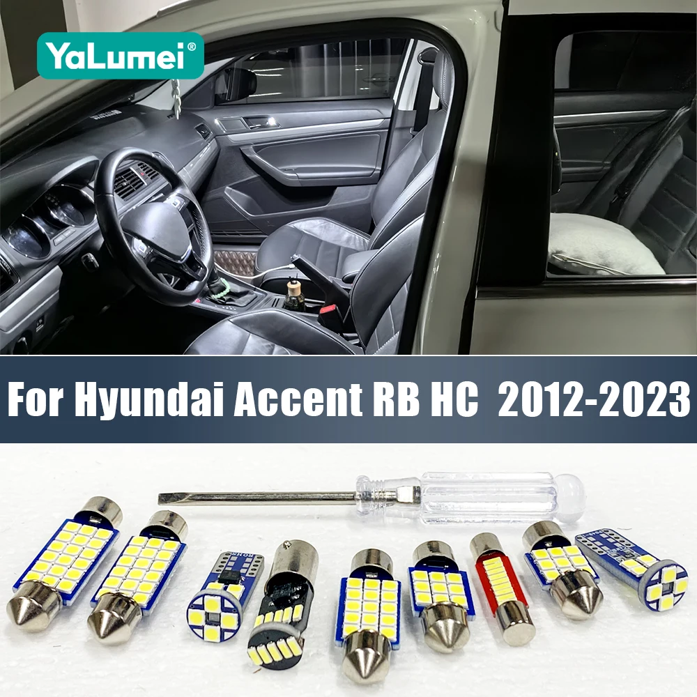 

For Hyundai Accent RB HC 2012 2013 2014 2015 2016 2017 2018 2019 2020 2021 2022 2023 Car LED Bulbs Interior Light Accessories
