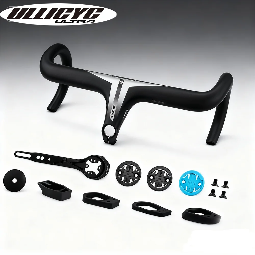 

JAVA T1000 carbon fiber road bicycle handlebar with internal cable and speedometer bracket