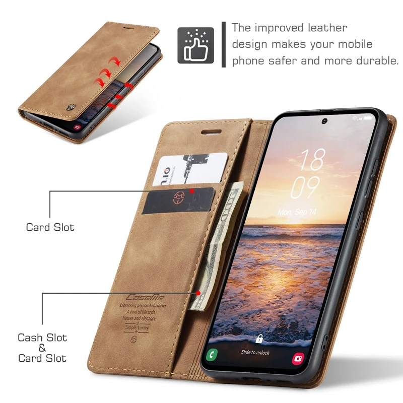 Retro Leather Flip Case For Samsung Galaxy A15 A35 A55 A31 A41 A51 A71 A21S A80 A81 A14 A54 A34 A52 A72 A32 A53 A73 Wallet Cover