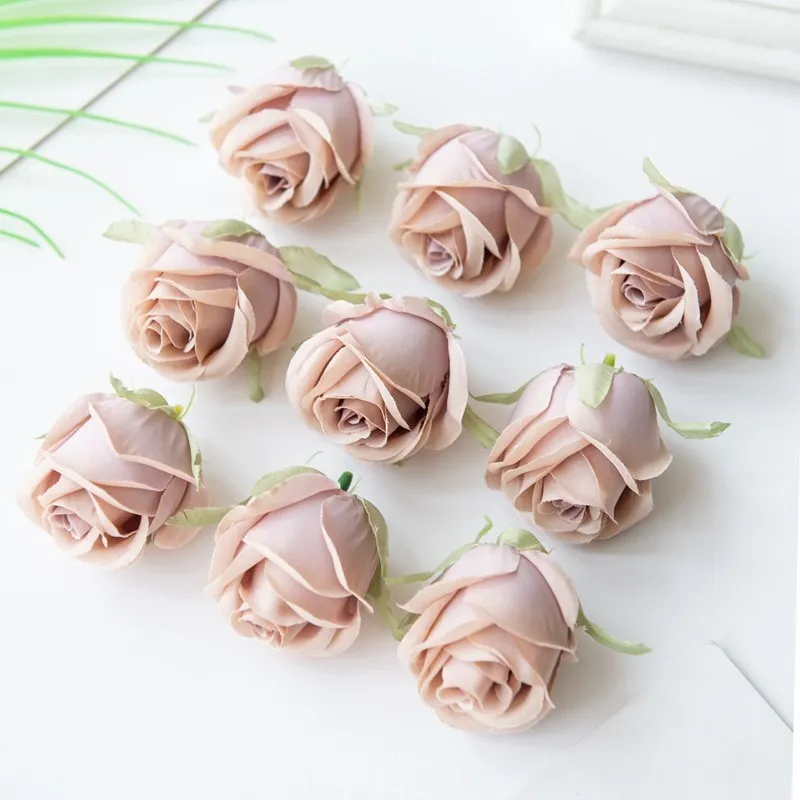 Rose Köpfe Für Zuhause Vase Tisch Hochzeit Liefert Dekoration DIY Weihnachten Girlande Zubehör Sammelalbum Seide Künstliche Blumen