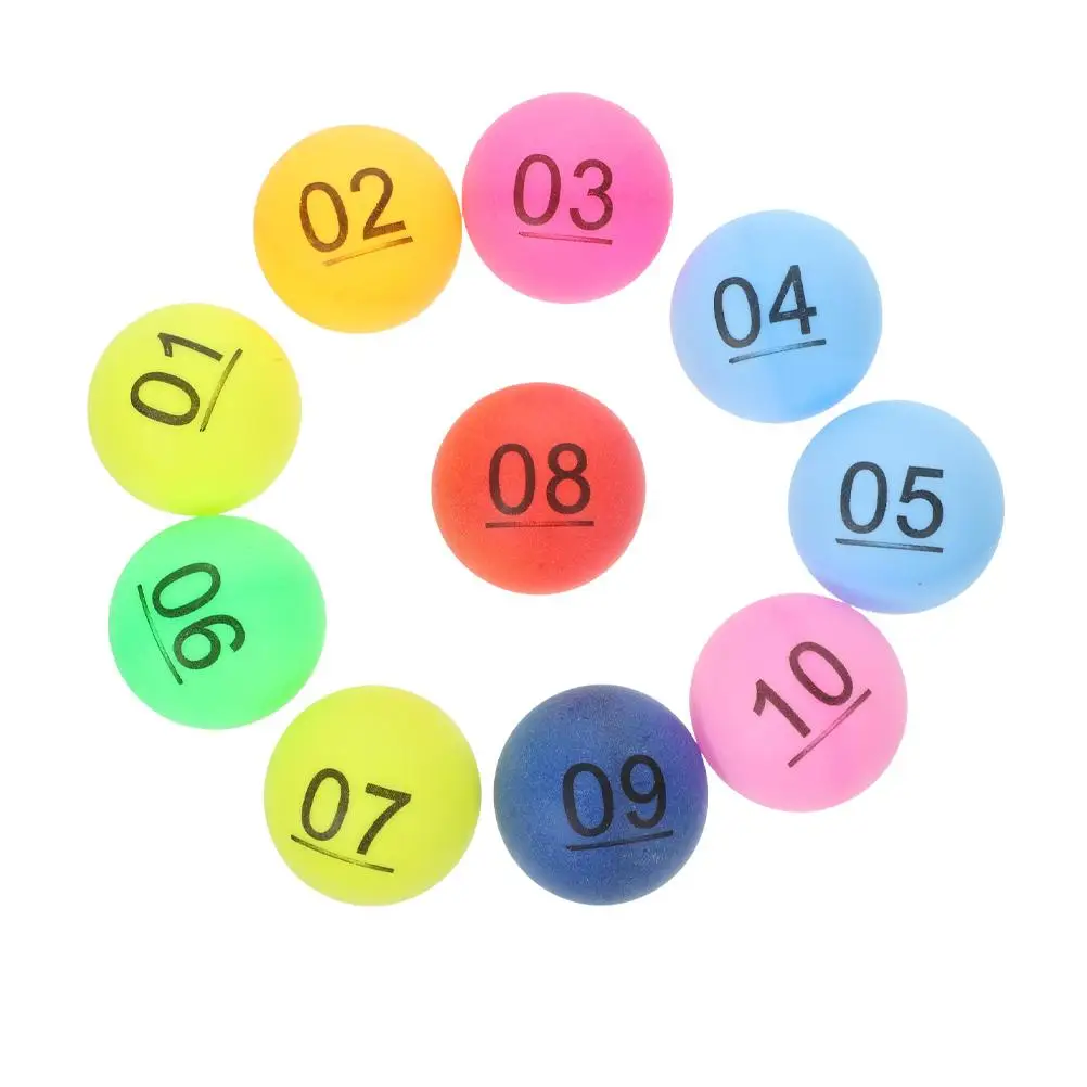 

50 Pcs Colorful Number Balls Plastic Lottery Props for Events Parties Bingo Raffle Drawing Seamless Sphere Entertainment Printed