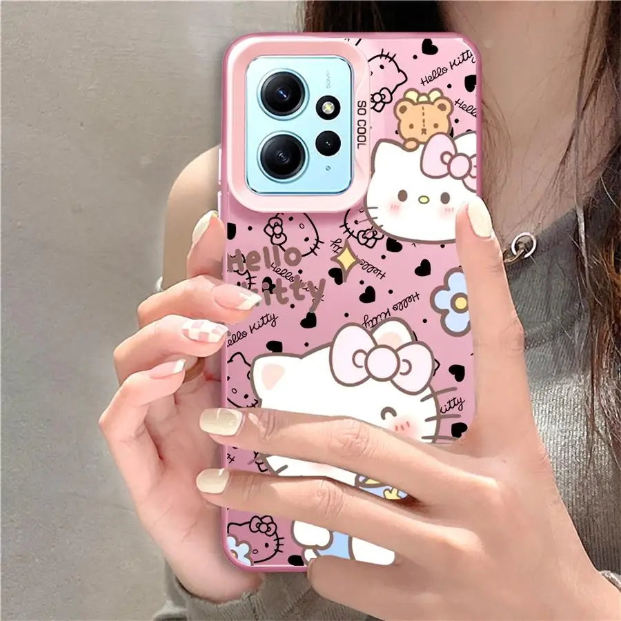 Sanrios casing ponsel Hello Kitty, pelindung TPU lembut untuk Xiaomi Redmi Note 13 12 Pro 12S 10 s 11 Pro Plus 11s 10