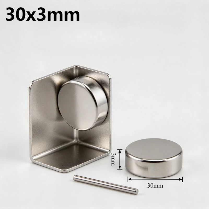 30x3mm Round Disc Neodymium Magnet, Permanent NdFeB Rare Earth Magnets for Fridge Industrial DIY Handmade Projects